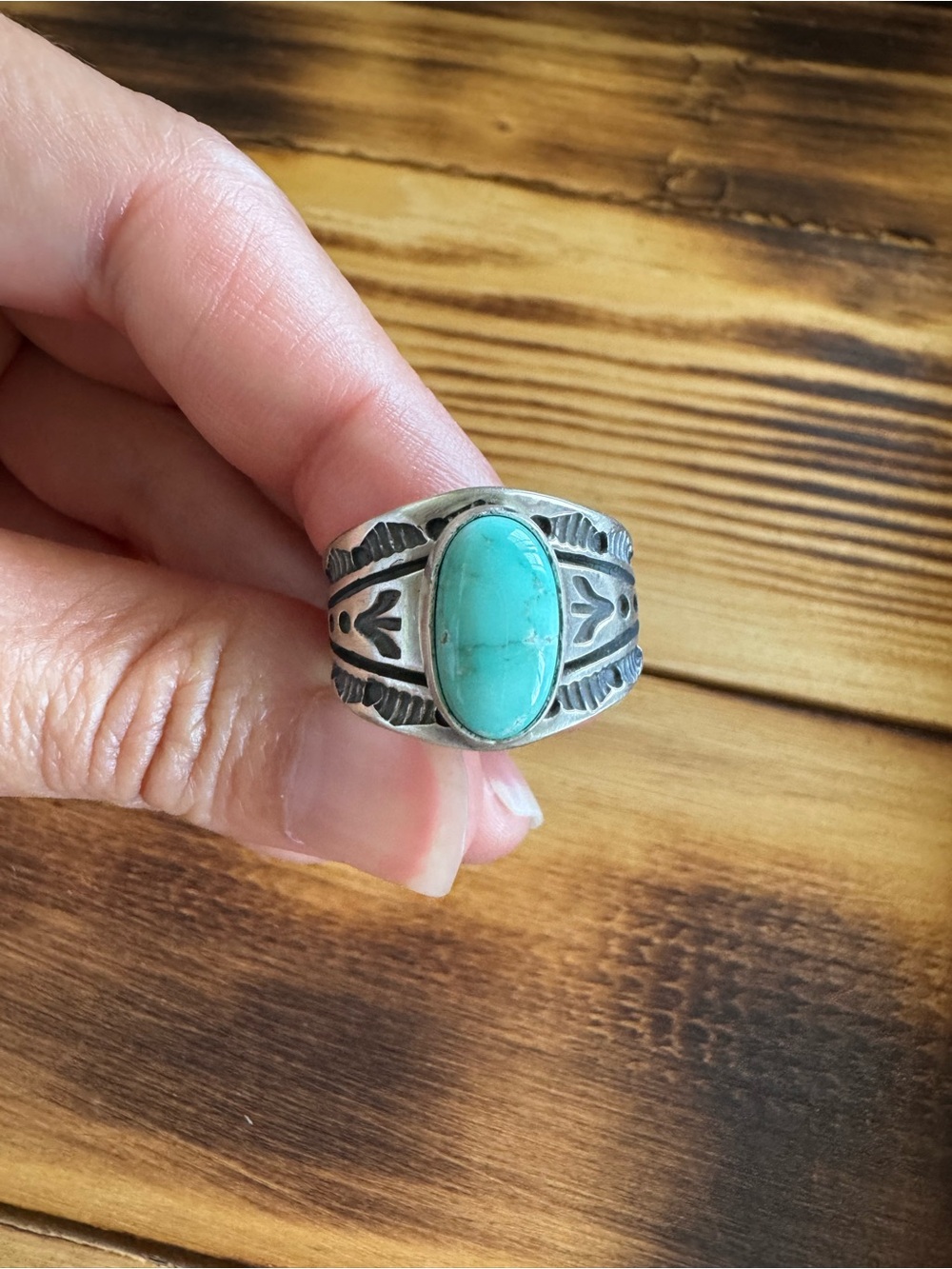 Native American Sterling silver Whitewater Ring